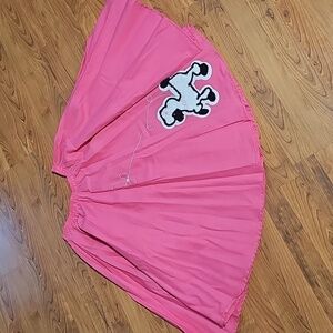 Pink Poodle Embroidered Skirt